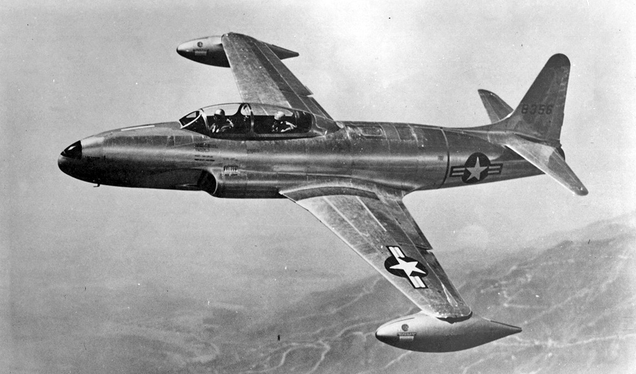 The two-seat Lockheed T-33 Shooting Star